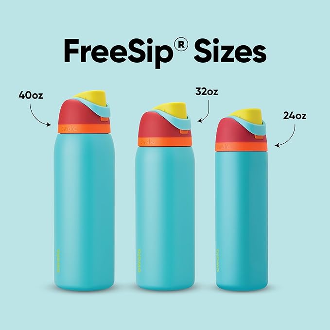 Owala FreeSip Insulated Stainless Steel Water Bottle with Straw, BPA-Free Sports Water Bottle, Great for Travel, 32 Oz, Summer Sweetness
