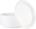 PLASTICPRO 100 Count Disposable 10 Inch White Plastic Dinner Plates Extra Large