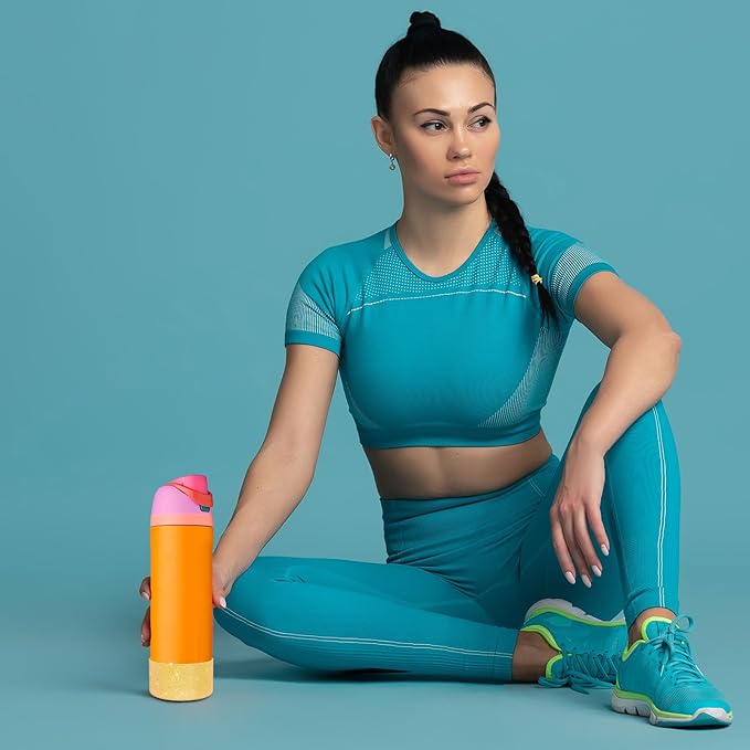 2PCS Glitter Silicone Boot for Owala Water Bottle, Anti-Slip Protective Sleeve for Owala Twist,FreeSip and Flip Stainless Steel Water Bottle, BPA-Free, Dishwasher Safe, Accessories