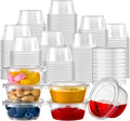 Fit Meal Prep 1250 Pack 3.25 oz Jello Shot Cups with Lids, Disposable Souffle Portion Cups for Sauce