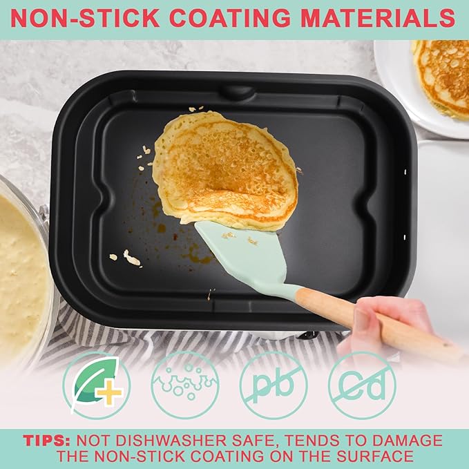 FG551 Griddle Pan & Roast Rack for Ninja FG551/DG551 Smart XL 6-in-1 Indoor Grill Accessories, Non-Stick Grill Plate & Stainless Steel Grill Steamer Rack for Ninja Foodi XL Air Fryer Accessories