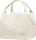 Aosbos Lunch Bag Women Insulated Lunch Box for Women Lunch Tote for Adult Lunch Cooler Bag Lunchbox for Work Office Picnic，beige