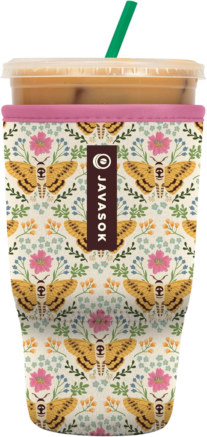 Sok It JavaSok Iced Coffee & Cold Soda Insulated Neoprene Cup Sleeve (Metamorphosis, Large: 30-32oz)
