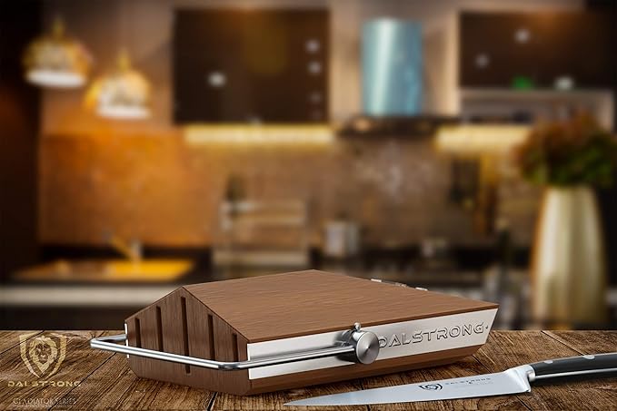 Dalstrong Knife Block Set - 5 Piece - Gladiator Series - with Modular, Multi-Level Block - German High Carbon Steel - Premium ABS Black Handles - NSF Certified