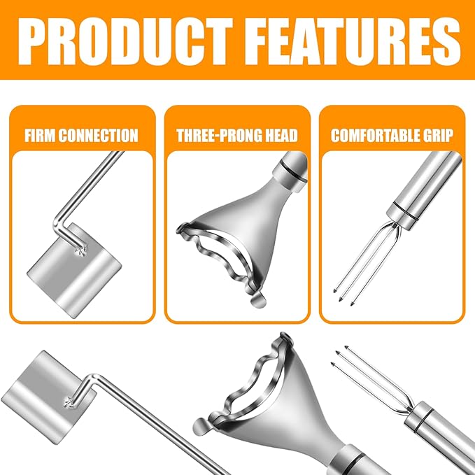 3Pcs Corn Peeler Set, Stainless Steel Corn Peeler, Stripper Tool And Corn Holder, Corn Stripping Tool For Corn On The Cob, Easy Cob Cutter And Remover