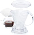 Clever Coffee Dripper and Filters, Large 18 oz (Clear)| Barista's Choice| Safe BPA Free Plastic|Includes 100 Filters