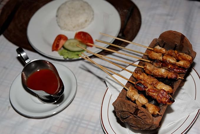 400 Count | KingSeal Natural Bamboo Wood Grilling Skewers for Shish Kebabs, BBQ, and Fruit Arrangements, 6 Inch x 2.5mm Diameter - 4 Packs x 100 Skewers