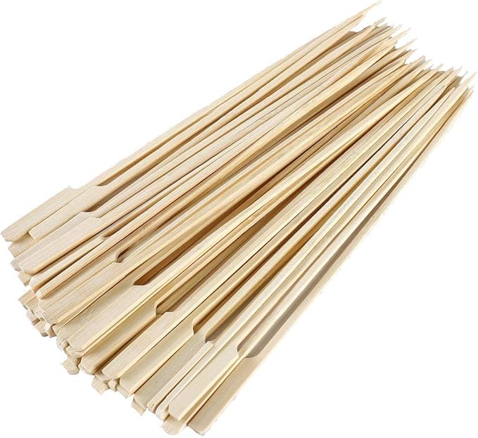 Gmark Bamboo Paddle Skewers 8" 100pc/Bag, Kabob & BBQ Skewers for Outdoor Grilling GM1076