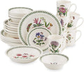 Portmeirion Botanic Garden 30-Piece Dinnerware Set - Nature-Inspired Floral Motifs - Dishwasher, Microwave, Freezer Safe Elegant Dining Plates, Bowls, Mugs - Fine Earthenware for Home Gatherings