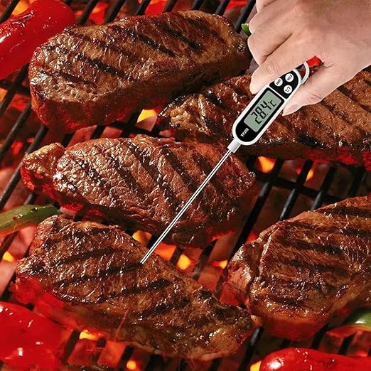 1/3pcs Candy Thermometer Digital Instant Read for Meat Kitchen Cooking Food Oil Deep Fry BBQ Grill Smoker (6, 9.4in)