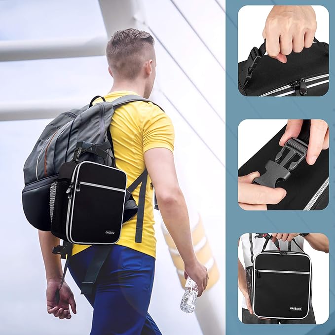 Lunch Bag, Durable Insulated Lunch Box Reusable Adults Tote Bag Lunch Bag for Men, Women, Adults (Black)