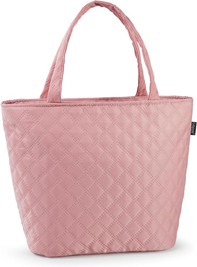 Gloppie Women's Lunch Bag for Work | Lonchera para Mujer - Leakproof & Insulated Tote | Water-Resistant Thermal Meal Cooler | Reusable Lunch Tote Pink