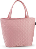 Gloppie Women's Lunch Bag for Work | Lonchera para Mujer - Leakproof & Insulated Tote | Water-Resistant Thermal Meal Cooler | Reusable Lunch Tote Pink