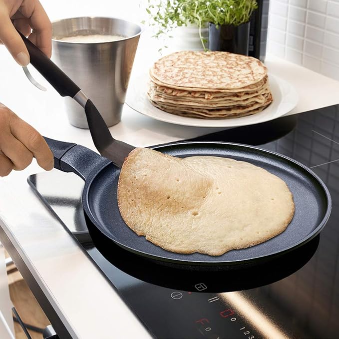 SKITCHN Crepe Pan - Nonstick Dosa Pan for Roti, Indian, Pancake Griddle - Induction Compatible, Tortilla Comal - 11IN