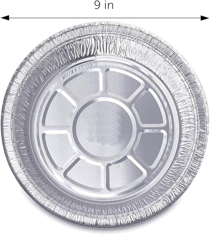 DecorRack 14 Round Aluminum Pans with Dome Lid, 9 Inch Heavy Duty Tin Foil Pans, Perfect for Reheating, Baking, Roasting, Meal Prep, To-Go Containers, Environmentally Friendly (Pack of 14)