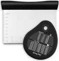 Spring Chef Dough Bench Scraper for Baking with Markings - Stainless Steel Kitchen Dough Cutter Tool with Bowl Pastry Scraper for Pizza, Bread, Pastries - Bench Knife - Dishwasher Safe - Black