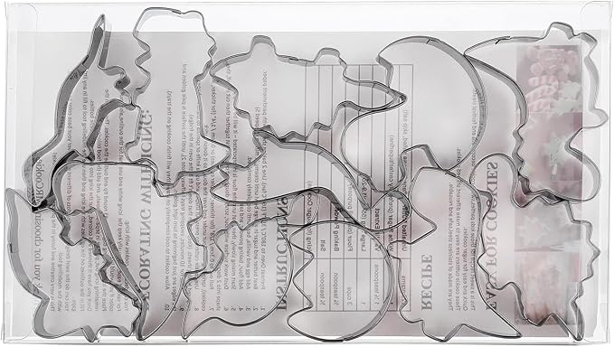 New Dinosaur Cookie Cutters Set,Mini Small Sizes,12pcs Biscuit Molds for Kids,Cookie Molds for Baking, DIY, Kitchen, Cake, Kid's Dinosaur Shapes