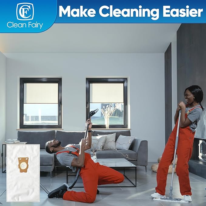 CF Clean Fairy 10 Pack Compatible With Kirby Vacuum Bag Style F For Avalir, Sentria I, II, Ultimate Diamond G3 G4 G5 G6 Gsix G10, G10D, G10E, G10Se Replacement for 204808 204811