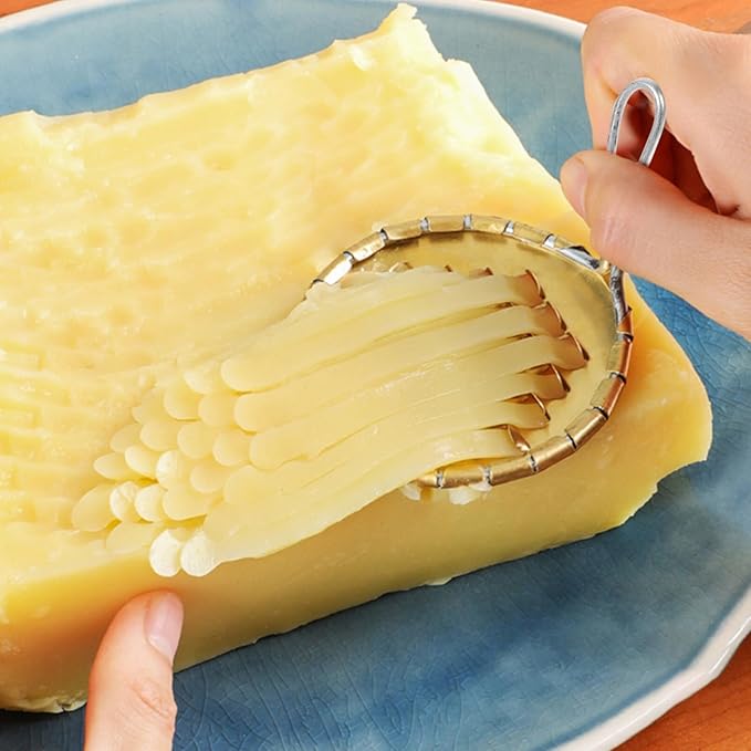Tofficu Stainless Steel Cold Noodle Scraper - bean jelly scraping tool, Kitchen Gadget for Jelly and Liang Pi, Cheese Butter Grater Zester