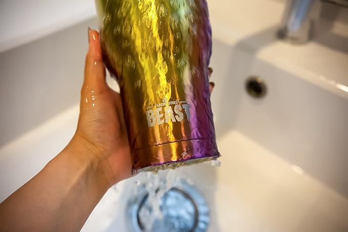 Beast 40 oz Tumbler Stainless Steel Vacuum Insulated Coffee Ice Cup Double Wall Travel Flask (Rainbow)