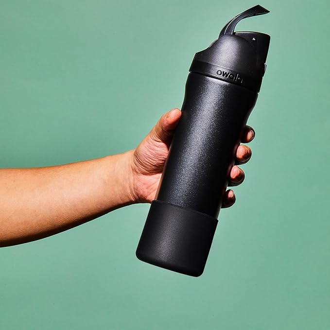 Silicone Boot for Owala 32 oz Water Bottles, Anti-Slip Protective Sleeve for Owala Twist & FreeSip & Flip Insulated Bottles, Boot Bottom Base (Black)