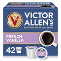 Victor Allen's Coffee French Vanilla Flavored Coffee, Medium Roast, 42 Count, Single Serve Coffee Pods for Keurig K-Cup Brewers