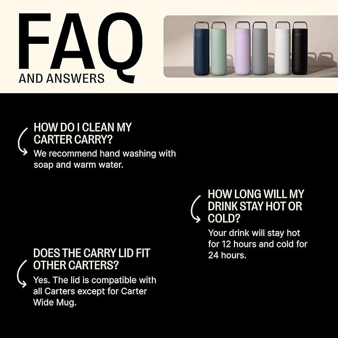 Fellow 16 oz Carter Move Travel Mug - Vacuum-Insulated Stainless Steel Travel Coffee Mug - Coffee Tumbler with Ceramic Interior and Splash Guard - Sienna