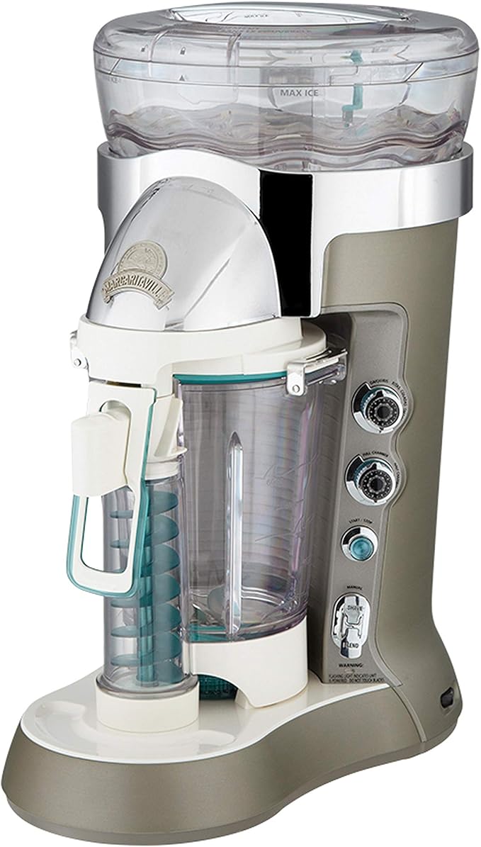Margaritaville Bali Frozen Concoction Maker with Self-Dispensing Lever Automated Drink Mixer for Smoothies Margaritas Daiquiris and Colada 60 oz. Jar Gray
