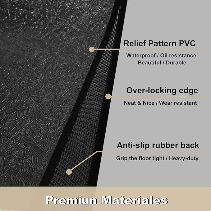 BBQ Grill Mat for Outdoor Grill, 65 x 51 inches Heavy Duty Thickened Under Grill Mats, Oil-Proof Waterproof Floor Protector for Deck and Patio