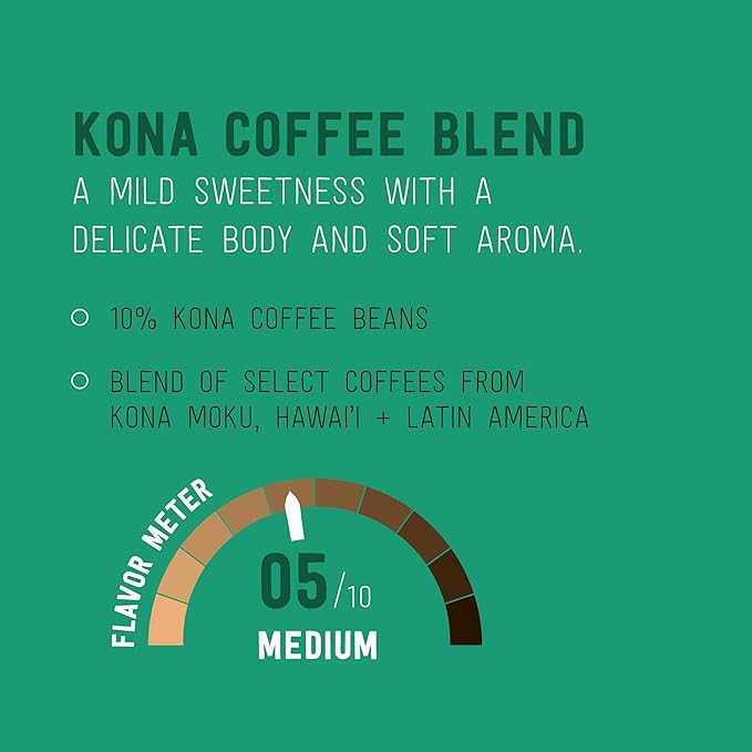 Amazon Brand - Happy Belly Medium Roast Coffee Pods, Kona Blend, Compatible with Keurig 2.0 K-Cup Brewers, 100 Count
