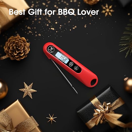 DOQAUS Digital Meat Thermometer, Instant Read Food Thermometer for Cooking, Kitchen Probe with Backlit, Cooking Temperature Probe for Turkey, Grill, BBQ, Baking, Bread, Sourdough