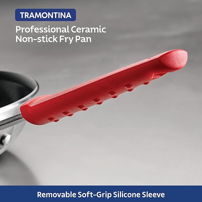 Tramontina Professional 14-Inch Ceramic Non Stick Extra Large Frying Pan, Heavy-Gauge Aluminum Skillet with Nonstick Coating, Dishwasher and Oven Safe, Black