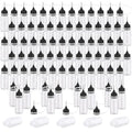 Zhehao 100 Pcs 10 ML Narrow Tip Applicator Bottle Mini Needle Tip Glue Bottle Applicator Precision Translucent Glue for Alcohol Ink DIY Quilling Acrylic Painting (Black)