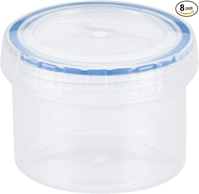 LocknLock Easy Essentials Twist Food Storage lids/Airtight containers, BPA Free, Short - 5 oz - for Candies, Clear