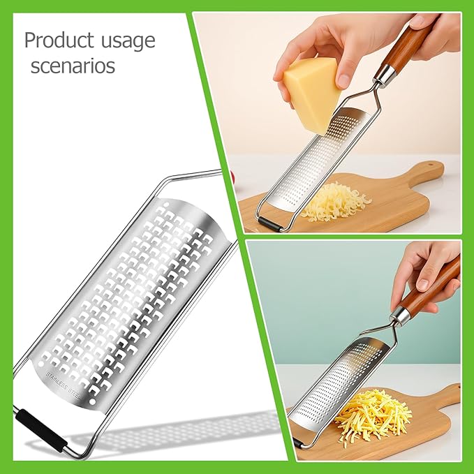 Nbippiooiwip cheese grater,zester grater with handle,and can easily handlelemons Vegetable,cheese and easy to handle without burden.