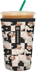 Sok It JavaSok Iced Coffee & Cold Soda Insulated Neoprene Cup Sleeve (Checkin' It Twice, Medium: 22-28oz)