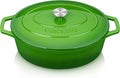 vancasso Enameled Cast Iron Dutch Oven, 9.3 Quart Dutch Oven Pot with Lid, Oval Dutch Oven Cast Iron Pot with Non Stick Enamel Coating for Bread Baking