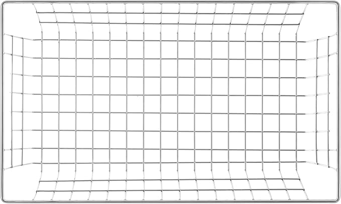 Slideep Farmhouse Wire Organizer Storage Bin Basket with Handles, Food Storage for Kitchen Cabinets, Pantry, Closet, Bedroom, Bathroom, Office 6 Pack