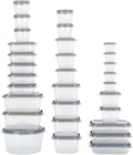 GoodCook EveryWare 60pc Container Set, BPA Free - 60-Piece Food Container Set, Microwave and Freezer Safe, Embossed Measurements, Secure Lids