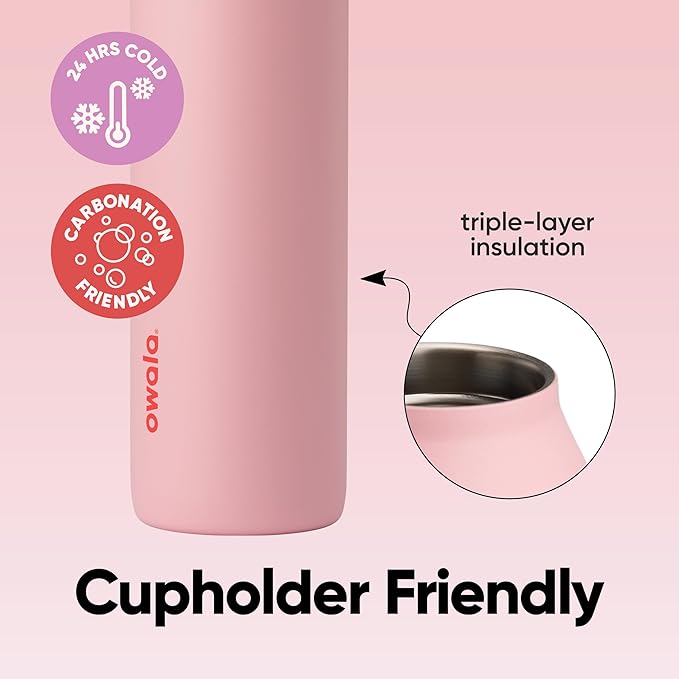 Owala FreeSip Twist Insulated Stainless Steel Water Bottle with Straw for Sports and Travel, BPA-Free, 24-oz, Blue Blue Jay