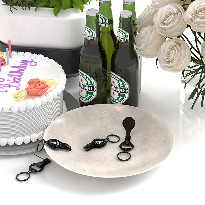 80pcs Personalized 4 in 1 Multi Function Bottle Opener, Nail Clipper, Wedding Favors Brewery, Private Customized, Black, Multitool Gifts for Men