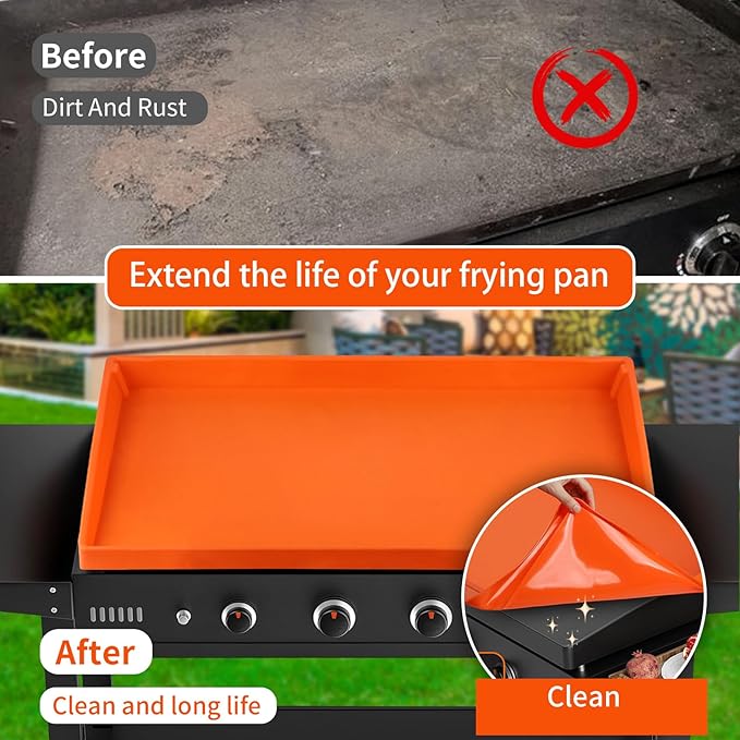 Silicone Griddle Mat 36” for Blackstone,Upgraded Full-edge Heavy Duty Food Grade Non-Stick Griddle Cover,Grill Buddy Mat Protect Your Griddles from Dirt & Rust (36 Inch)