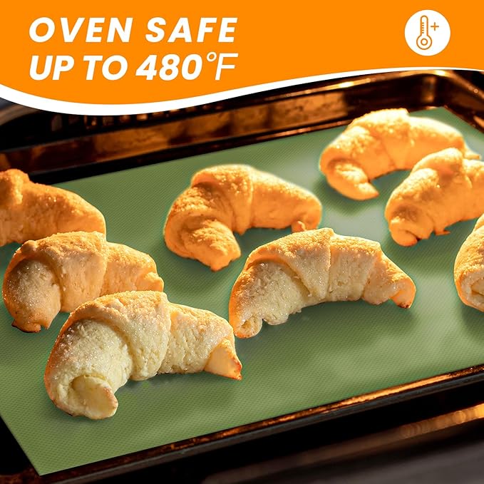 Silicone Baking Mat Roll - Non-stick Pastry Mat, Reusable Dough Rolling Mat Cookie Sheet, Non Slip Countertop Protector Mat, Counter Mat, Oven Mat