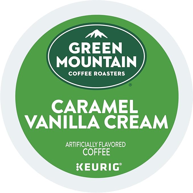 Green Mountain Coffee Roasters Caramel Vanilla Cream Keurig Single-Serve K-Cup pods, Light Roast Coffee, 72 Count