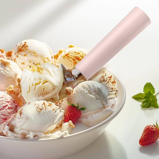 Heated Ice Cream Scoop, Rechargeable Electric Scooper for Hard IceCream, Self Warming Spoon Max to 158℉, Rust-Proof, anti freeze handle, Easy to Clean