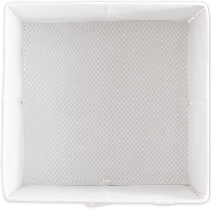 DII Non Woven Storage Collection Polyester Herringbone Bin, Large Set of 2, Gray, 2 Piece