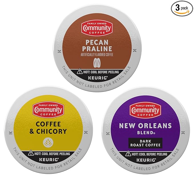 Community Coffee Taste of New Orleans Variety Pack 36 Count Coffee Pods, Compatible with Keurig 2.0 Brewers (12 Count, 3 Pack)