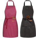 2 Pack Adjustable Bib Apron with 2 Pockets Chef Cooking Kitchen Restaurant Aprons for Women Men