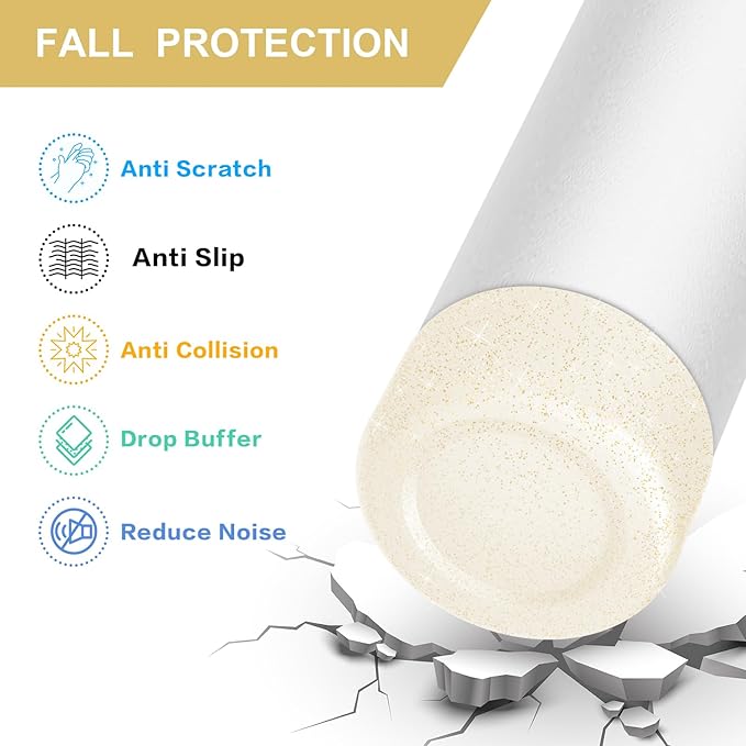 2PCS Glitter Silicone Boot for Owala Water Bottle, Anti-Slip Protective Sleeve for Owala Twist,FreeSip and Flip Stainless Steel Water Bottle, BPA-Free, Dishwasher Safe, Accessories