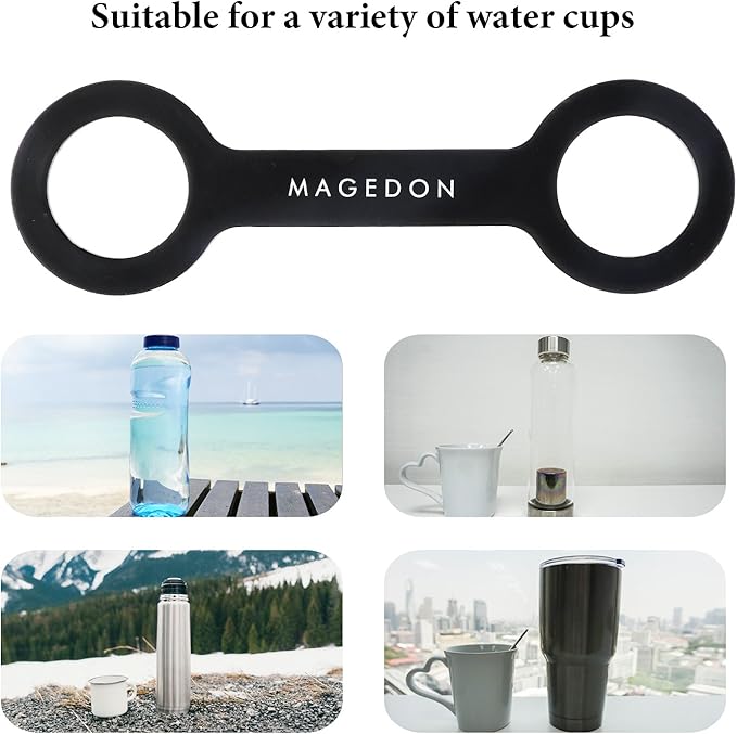 (2 pack) Water Bottle Carrier Grip,Water Handle Grip,Cup Strap, soft band holder strap makes any bottle handheld. For Running Bike, gym or jogging